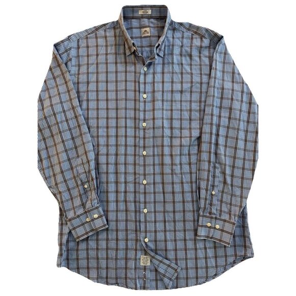 Peter Millar Shirt Long Sleeve Button Down Men’s Medium Plaid - Picture 1 of 8